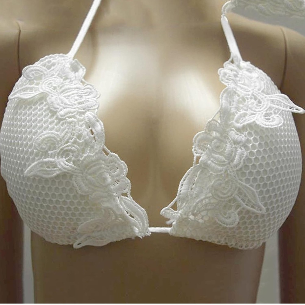 White sexy crochet bikini set - Picture 6 of 7